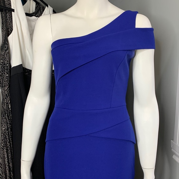 Windsor Peplum Blue royal Long Dress Gown Formal Evening Bodycon Small - Picture 4 of 10